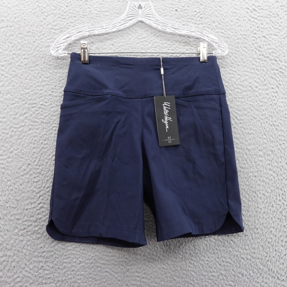Walter Hagen Performance Sculpt 7in Shorts XS Navy Blue Women Active‎ Golf NWT